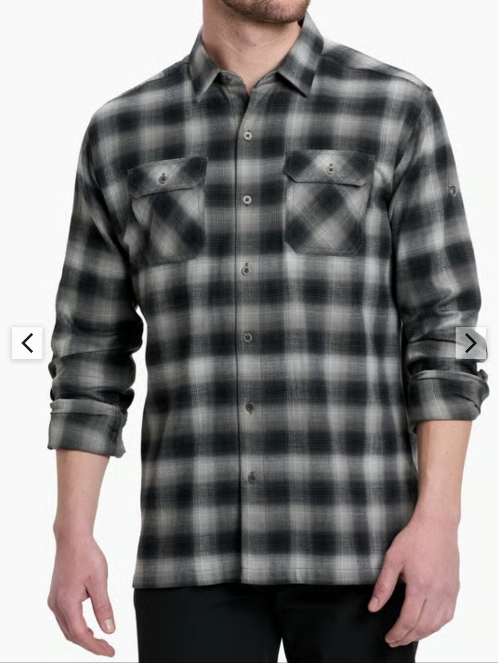 KUHL Dillingr Black Flannel Shirt M NWT